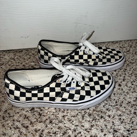 Custom Black and White Checker Vans - Picture 4 of 6